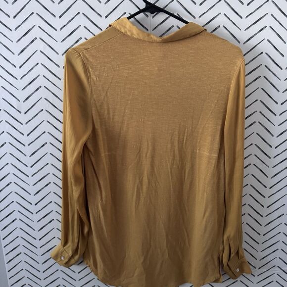 Anthropologie Dolan Left Coast Collection Steinbeck Tunic Top Mustard XS - Picture 2 of 6